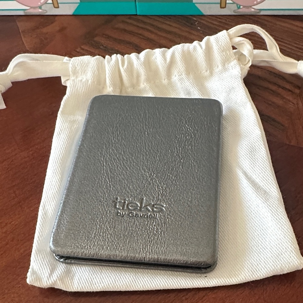 Tieks compact mirror. Metallic pewter.